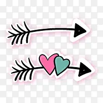 可爱爱心箭头-空若网 可爱爱心箭头-空若网