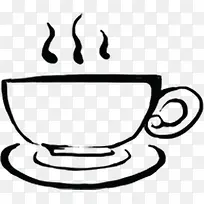 黑色手绘咖啡杯子热气腾腾-空若网 黑色手绘咖啡杯子热气腾腾-空若网