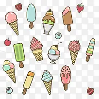 卡通水果雪糕甜品-空若网 卡通水果雪糕甜品-空若网