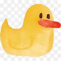 手绘黄色水彩鸭子-空若网 手绘黄色水彩鸭子-空若网