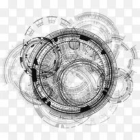 黑色线性装饰科技背景装饰图-空若网 黑色线性装饰科技背景装饰图-空若网