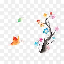 手绘开花的树-空若网 手绘开花的树-空若网