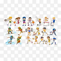 卡通儿童插画矢量素材,-空若网 卡通儿童插画矢量素材,-空若网