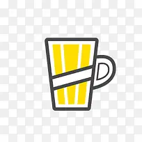 黄色手绘杯子卡通图标-空若网 黄色手绘杯子卡通图标-空若网
