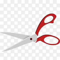 红色手握扁平化剪刀-空若网 红色手握扁平化剪刀-空若网