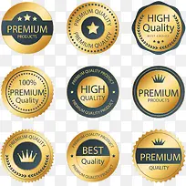 矢量手绘金色标签-空若网 矢量手绘金色标签-空若网