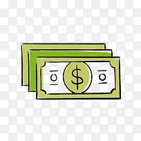 矢量卡通扁平化钞票-空若网 矢量卡通扁平化钞票-空若网