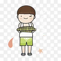 拿着大玉米的胖小伙-空若网 拿着大玉米的胖小伙-空若网