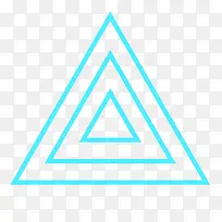 蓝边大中小正三角形三个-空若网 蓝边大中小正三角形三个-空若网