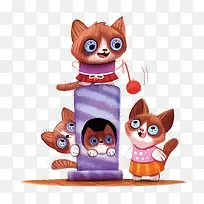 矢量卡通猫咪-空若网 矢量卡通猫咪-空若网