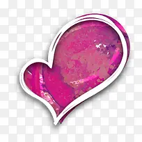 水墨情人节爱心元素-空若网 水墨情人节爱心元素-空若网