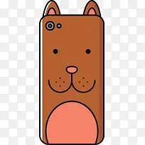 河马样式矢量褐色手机壳-空若网 河马样式矢量褐色手机壳-空若网