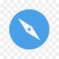 蓝色圆形扁平化指南针元素-空若网 蓝色圆形扁平化指南针元素-空若网