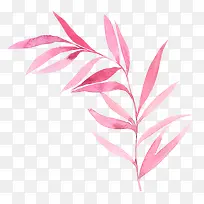 水彩手绘紫色树叶-空若网 水彩手绘紫色树叶-空若网