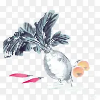 蔬菜水墨画-空若网 蔬菜水墨画-空若网