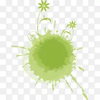 绿色花纹墨迹-空若网 绿色花纹墨迹-空若网