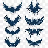 鸟翼鹰标志-蓝鹰翅膀-空若网 鸟翼鹰标志-蓝鹰翅膀-空若网