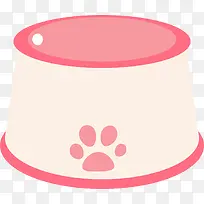 粉色扁平化猫粮盆元素-空若网 粉色扁平化猫粮盆元素-空若网