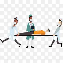 彩色扁平化担架元素-空若网 彩色扁平化担架元素-空若网