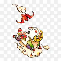 手绘卡通羊宝宝-空若网 手绘卡通羊宝宝-空若网