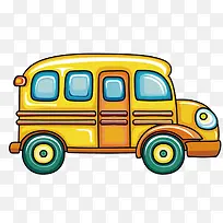 手绘卡通黄色汽车-空若网 手绘卡通黄色汽车-空若网