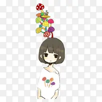 女孩插画-空若网 女孩插画-空若网