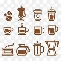 卡通咖啡元素-空若网 卡通咖啡元素-空若网