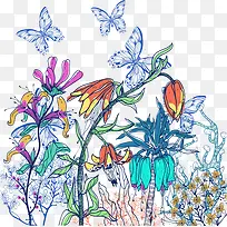 水彩花纹-空若网 水彩花纹-空若网