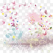 水彩花纹蝴蝶-空若网 水彩花纹蝴蝶-空若网