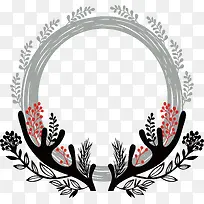 树枝装饰框-空若网 树枝装饰框-空若网