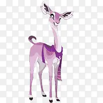 矢量粉色卡通小鹿-空若网 矢量粉色卡通小鹿-空若网