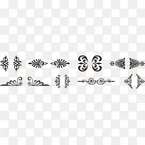 花纹边框创意分割线-空若网 花纹边框创意分割线-空若网