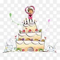 卡通生日蛋糕-空若网 卡通生日蛋糕-空若网