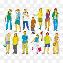 矢量青少年轮廓素材-空若网 矢量青少年轮廓素材-空若网