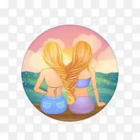 闺蜜背景装饰标签-空若网 闺蜜背景装饰标签-空若网