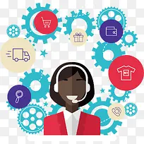 矢量扁平化购物元素设计-空若网 矢量扁平化购物元素设计-空若网