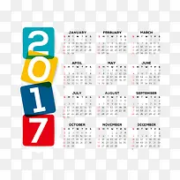 矢量2017日历-空若网 矢量2017日历-空若网