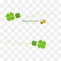 四叶草蜜蜂边框-空若网 四叶草蜜蜂边框-空若网