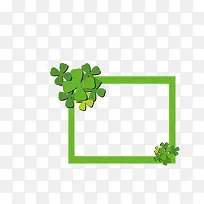 矢量手绘四叶草边框-空若网 矢量手绘四叶草边框-空若网