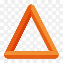 卡通橘色立体三角形-空若网 卡通橘色立体三角形-空若网