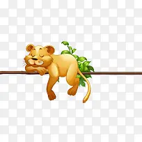 可爱矢量睡觉的狮子-空若网 可爱矢量睡觉的狮子-空若网