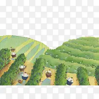 ˮ��װ�β�ͼũ����ֲ�廭-������