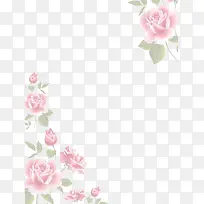 粉色水彩花朵边框-空若网 粉色水彩花朵边框-空若网