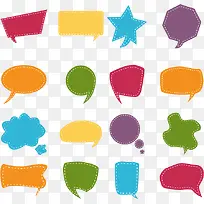 矢量彩色对话框-空若网 矢量彩色对话框-空若网