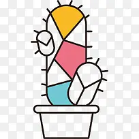 手绘卡通仙人柱插画-空若网 手绘卡通仙人柱插画-空若网