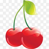 手绘卡通新鲜樱桃-空若网 手绘卡通新鲜樱桃-空若网