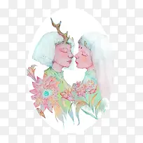 双生姐妹插画-空若网 双生姐妹插画-空若网