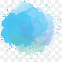 天蓝色水彩泼墨效果-空若网 天蓝色水彩泼墨效果-空若网
