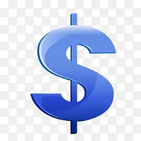 蓝色美元标志-空若网 蓝色美元标志-空若网
