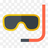 卡通扁平化潜水眼镜设计-空若网 卡通扁平化潜水眼镜设计-空若网